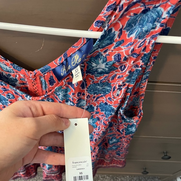 Red and blue pattern tank top! Baby doll style - Picture 2 of 2